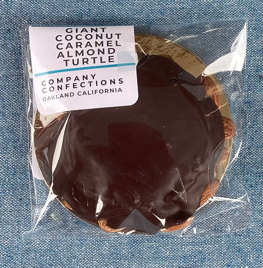 Giant Coconut Caramel Almond Turtle
